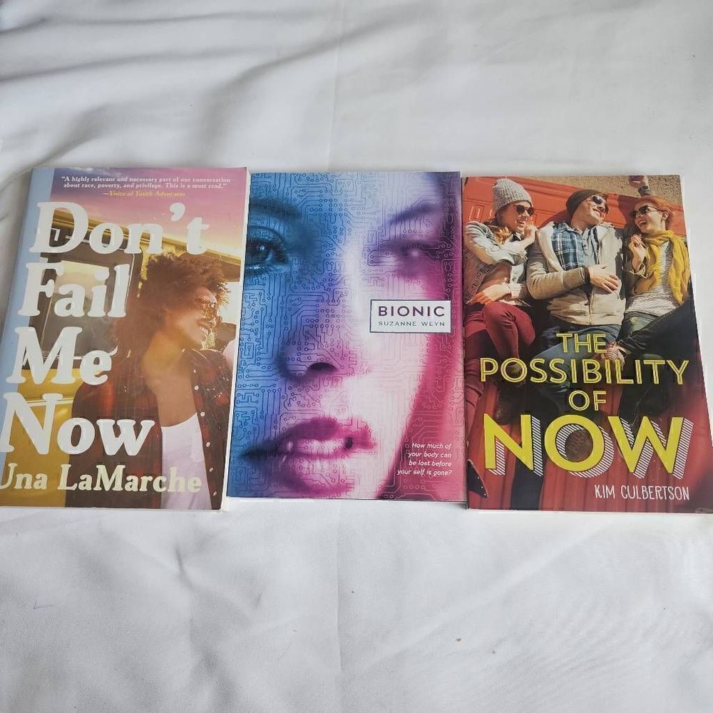 "Don't Fail Me Now", "Bionic", and "The Possibility of Now" lot of 3 books